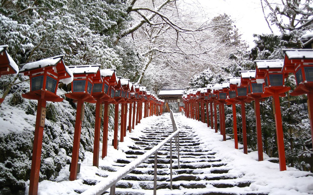 冬景色 貴船神社 左京区 京都 ついてるレオさん Happy Life